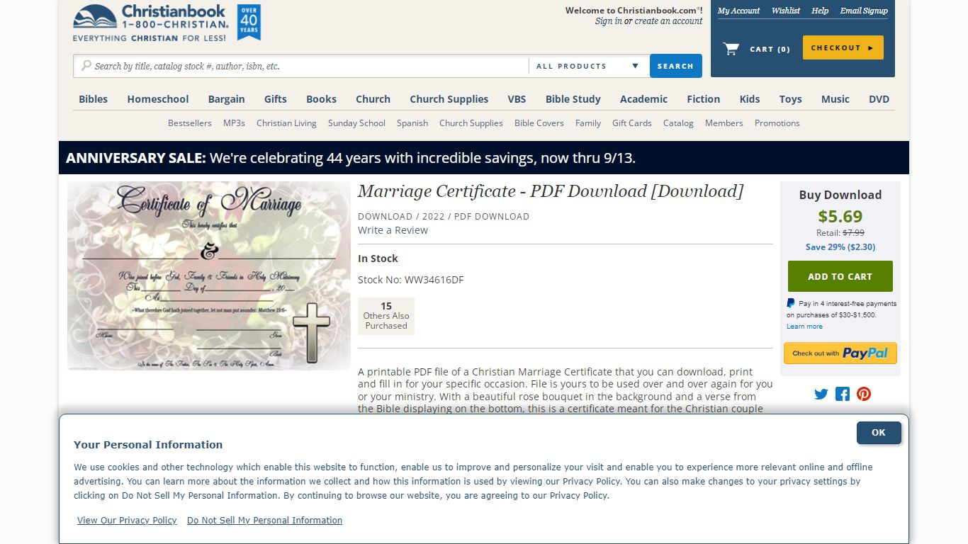 Marriage Certificate - PDF Download [Download] - Christianbook